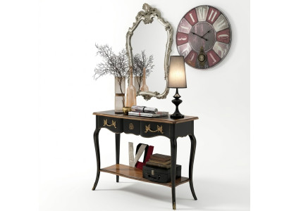 Console table dresser with mirror luxury class furniture set style modern two-piece new