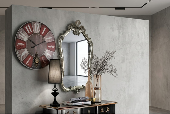 Mirror Classic Wall Mirror Wood Design Silver Living Room Italy Furniture