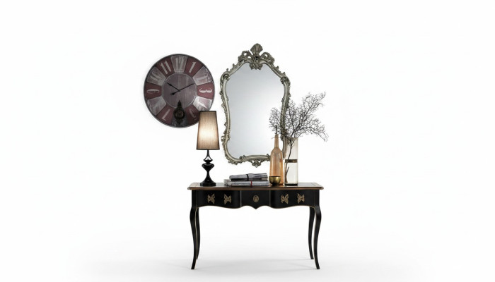 Mirror Classic Wall Mirror Wood Design Silver Living Room Italy Furniture