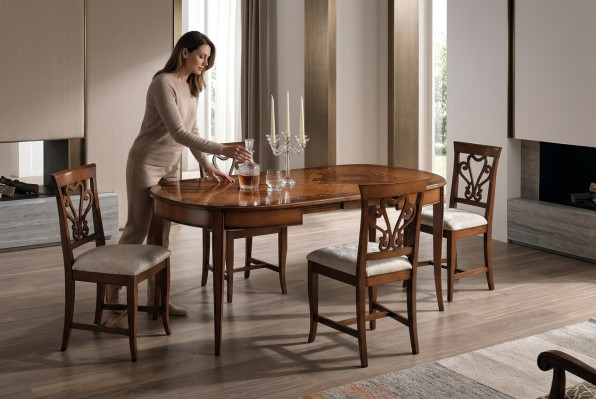 Italian dining tables, wooden table, furniture, dining table, antique style, solid wood.