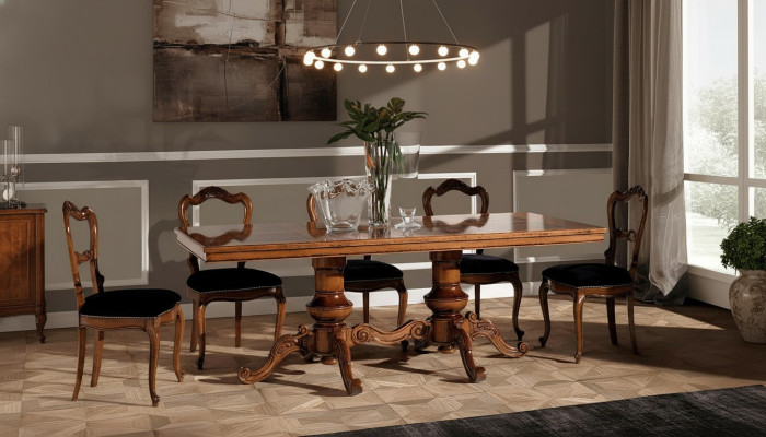 Dining table luxury table solid wood furniture Italy dining room tables