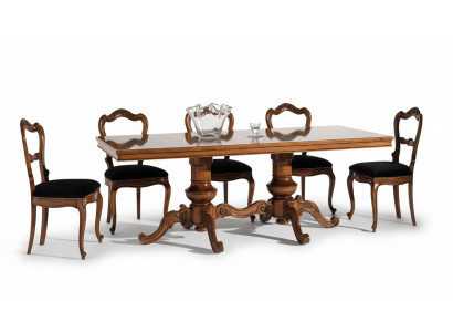 Dining table luxury table solid wood furniture Italy dining room tables