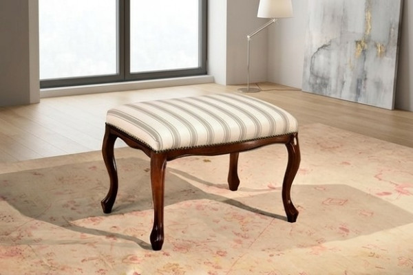 Ottoman Seat Chaise Padded Pouf Benches Design Upholstered Stool Footstool