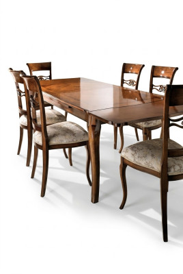 Table wooden table baroque rococo dining room royal dining table classic tables