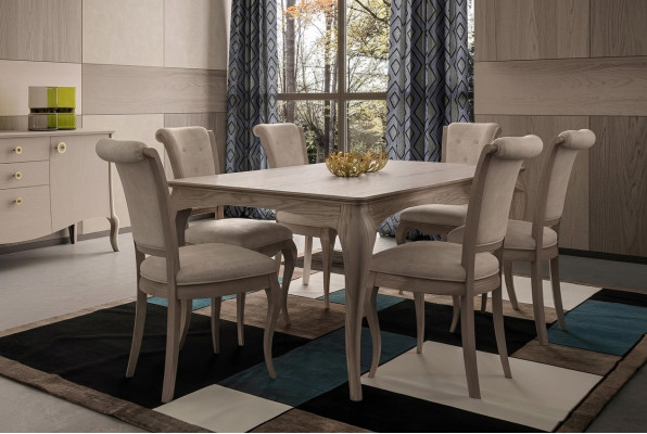 Dining Table Dining Room Suite Furniture Set Group Table + 6 Chair Set 7-piece.