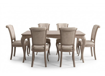 Dining Table Dining Room Suite Furniture Set Group Table + 6 Chair Set 7-piece.
