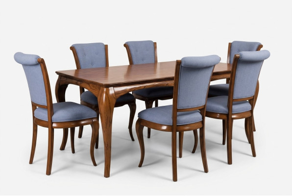 Furniture Set: Table + 6 Chair Set 7-piece Dining Table Suite Dining Room