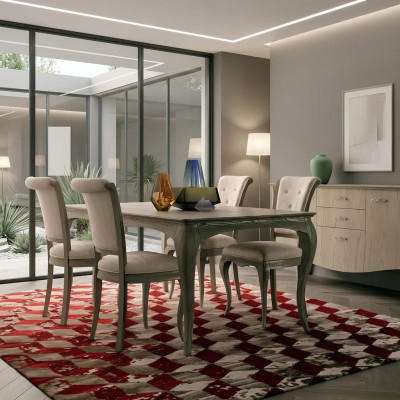 Furniture Setting Group Table + 4x Chair Set 5-piece Dining Table Suite Dining Room