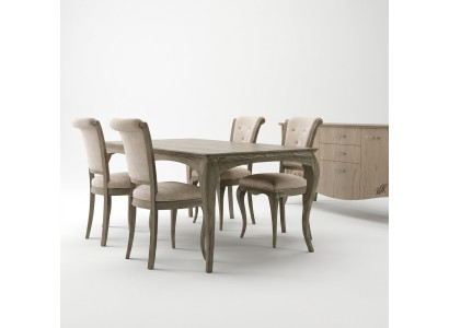 Furniture Setting Group Table + 4x Chair Set 5-piece Dining Table Suite Dining Room