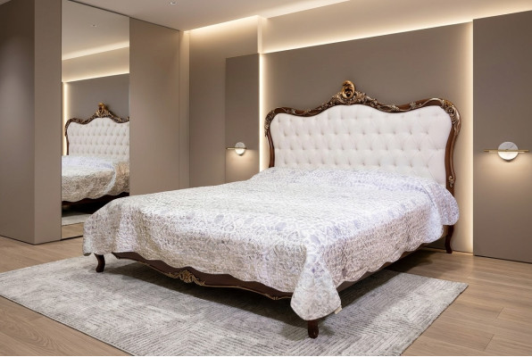 Double bed beds bedroom designer beds Vaccari furniture solid wood bed new