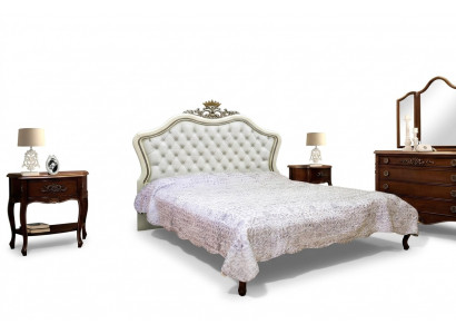 Double bed, bedroom furniture, solid wood, Vaccari Cav Giovanni bed, new