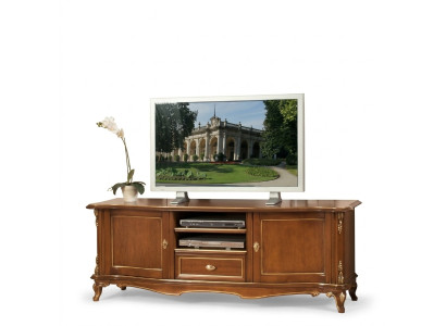 TV Sideboard RTV Living Room Design Shelf Brown Wood Shelves Lowboard Italy New