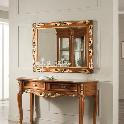 Wall Classic Design Mirror Italian Furniture Wall Mirror Wooden Mirror