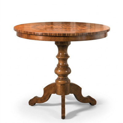 Dining table luxury round table solid wood Italian new dining room tables round furniture