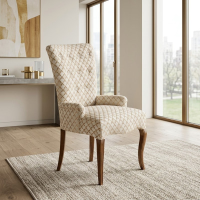 Armchair Upholstered Chair Armrest Luxury Armchair Chair Chairs Living Room Dining Room