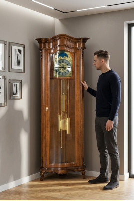Grandfather clock corner clock living room solid wood clocks real wood Italian furniture