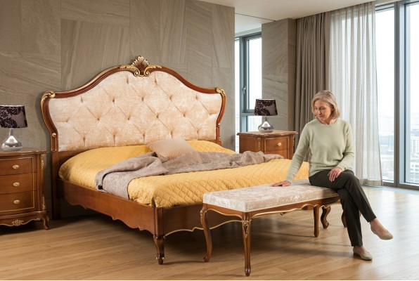 Bed furniture double bed natural wood bedroom furniture design beds furniture Italy