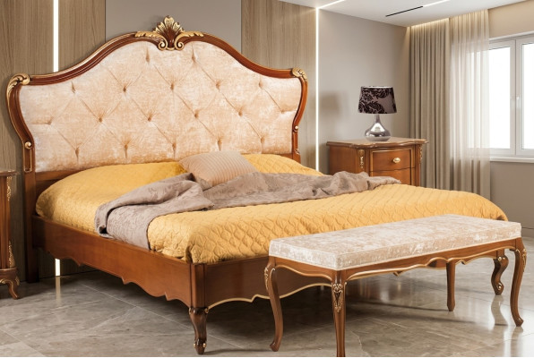 Bed furniture double bed natural wood bedroom furniture design beds furniture Italy