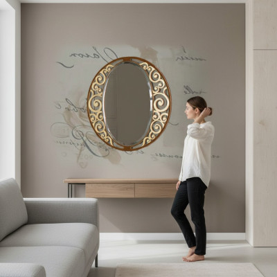 Classic design mirror Italian wall mirrors wood standing wall Italy new
