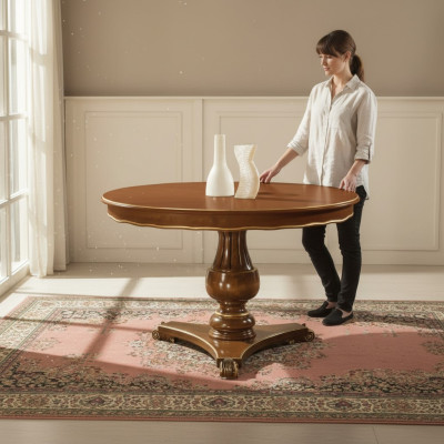 Luxury Round Table Solid Wood Italy Dining Room Tables Round Furniture Dining Table New