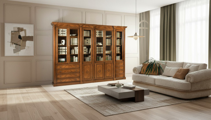 Bookshelf brown display cabinet bookcase showcase bookcase shelves new