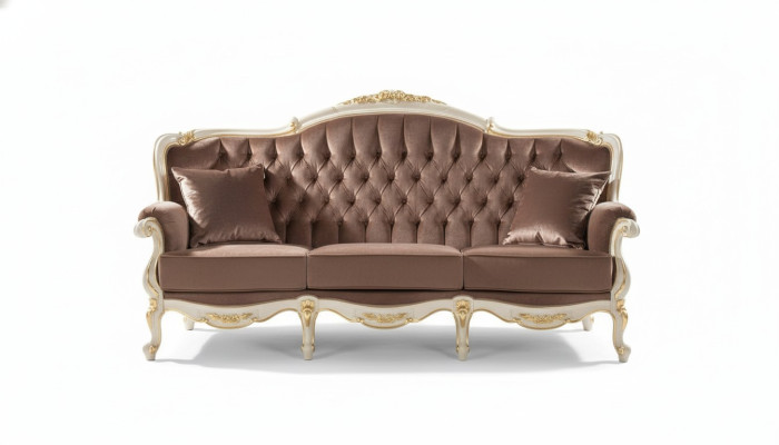 Italian-style three-seater sofa, living area fabric sofa, 3-seat couch, sofas