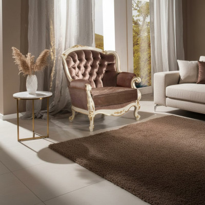 Armchair 1-Seater Textile Lounge Luxury Club Upholstery Seat New Armchair Design Couch