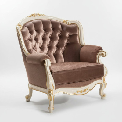 Armchair 1-Seater Textile Lounge Luxury Club Upholstery Seat New Armchair Design Couch