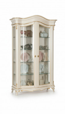 Display case glass cabinet showcase living room wood sideboard Italian furniture shelf