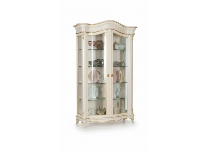 Display case glass cabinet showcase living room wood sideboard Italian furniture shelf
