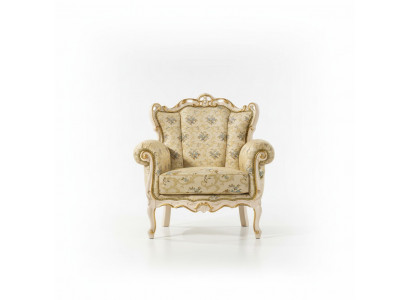 Wingback chair luxury fabric seat design upholstery StileElisa textile single seat new