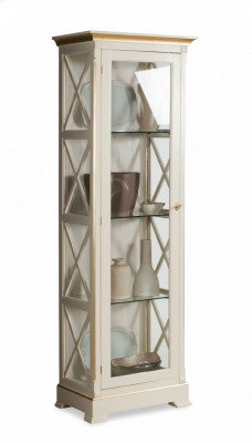 Solid Wood Display Cabinet Glass Cupboard Real Wood Vitrine Living Room Furniture Sideboard