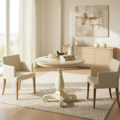 Luxury Round Table Solid Wood Italian Dining Room Tables Round Furniture Dining Table New