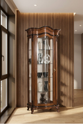 Living room furniture solid wood display cabinets glass cabinet real wood sideboard display case