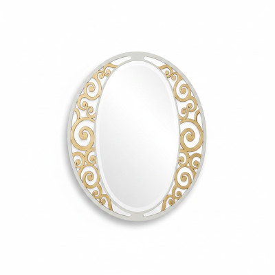 Classic oval wall mirror gold Italian furniture classic mirror new