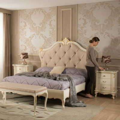 Bed furniture double bed natural wood bedroom furniture design beds furniture Italy