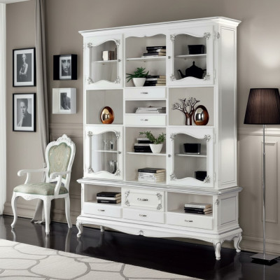 Living room display cabinet bookcase sideboard classic furniture shelves wood
