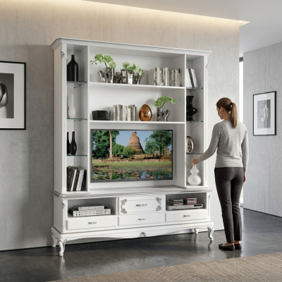 Living room wall shelf TV cabinet wall cabinets shelf wood living room furniture new