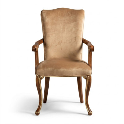 Chair 1 Seater Dining Room Wood Armchair Italian Furniture Design Classic Armchairs