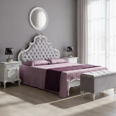 Bed bedroom design beds wood double bed Italian furniture Chesterfield