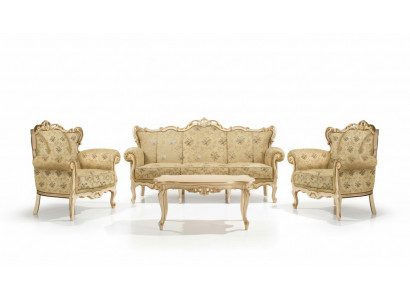 Italian seating set classical furniture seat upholstery set sofa couch 4-piece new