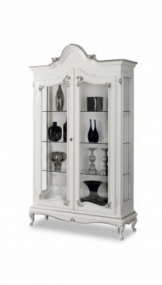 Display cabinet white glass cabinet design classic cabinet luxury wood furniture showcases new