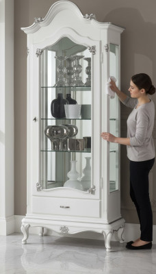 Display glass cabinet Italian furniture showcase living room sideboard cabinets