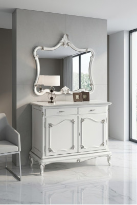 Italian furniture dresser sideboard mirror chest cabinet wood new