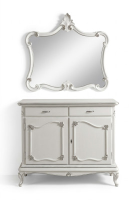 Italian furniture dresser sideboard mirror chest cabinet wood new