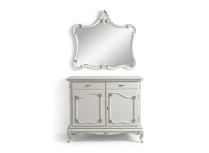 Italian furniture dresser sideboard mirror chest cabinet wood new
