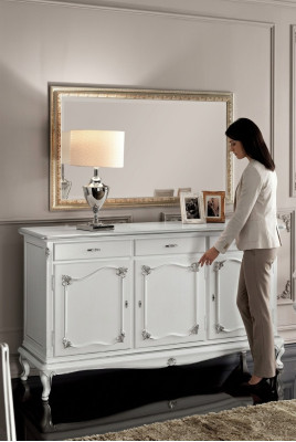 Italian furniture dressers solid mirror 2-piece dresser sideboard cabinet wood