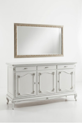 Italian furniture dressers solid mirror 2-piece dresser sideboard cabinet wood