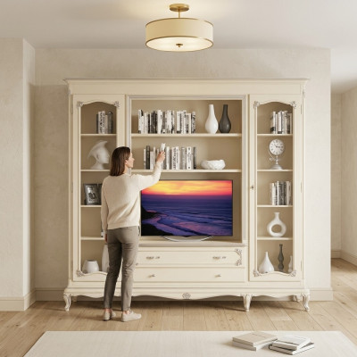 Living room wall shelf TV cabinet cabinets shelf wood living room furniture shelves new