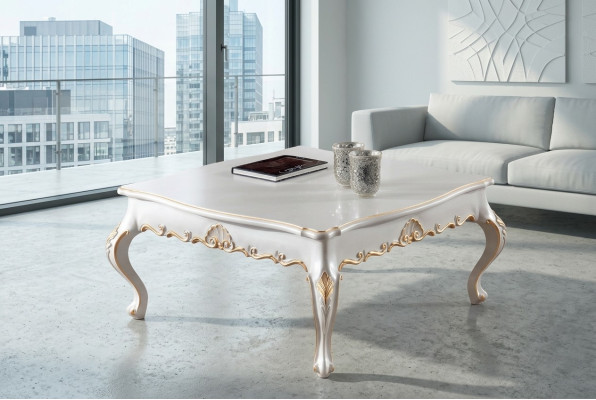 Coffee table side table living room wooden tables Italian style side table white